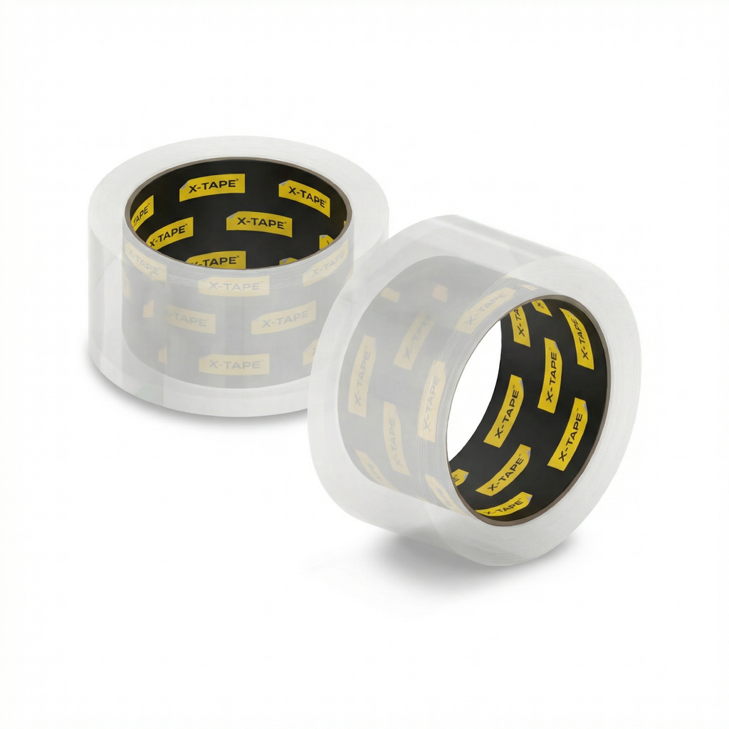 X-Tape Clear Packing Tape – 2 Rolls, Strong & Crystal Clear