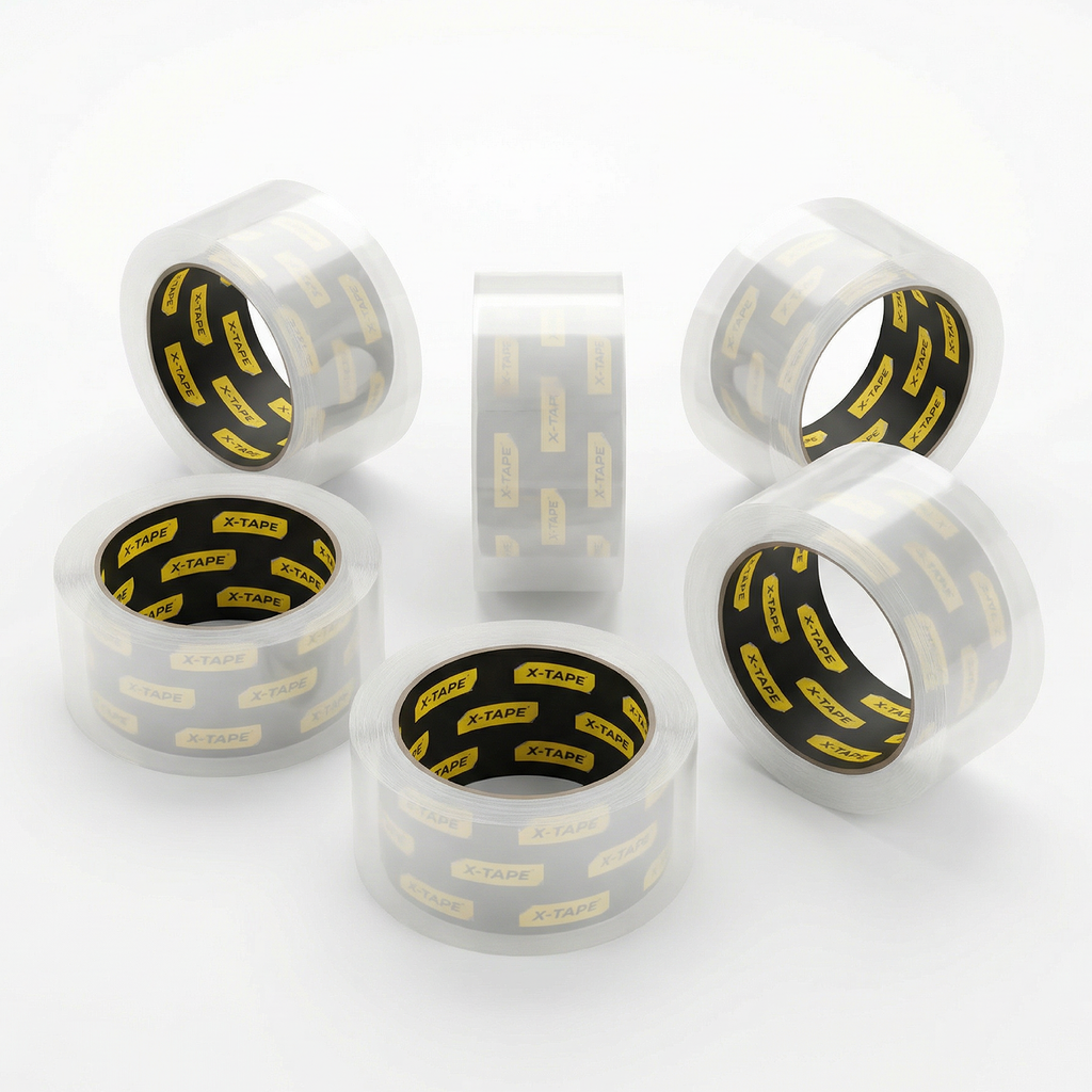 X-Tape Clear Packing Tape - 6 Rolls Strong & Crystal Clear