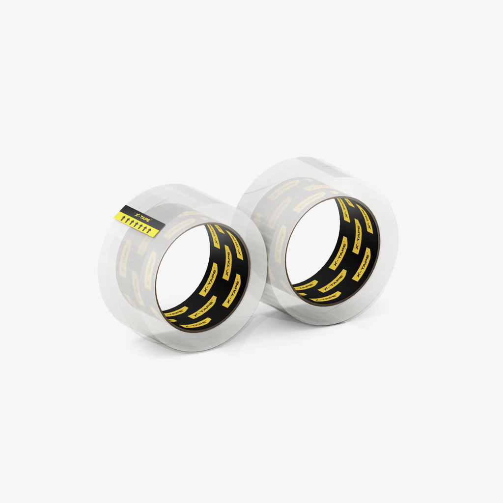 X-Tape Clear Packing Tape – 2 Rolls, Strong & Crystal Clear